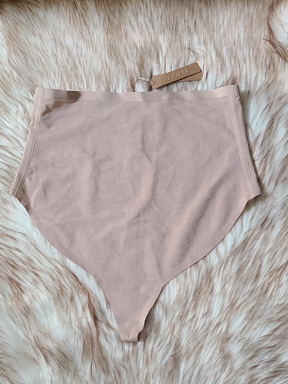 NWT SKIMS Sheer Sculpt High Waisted Thong Size 2X Clay